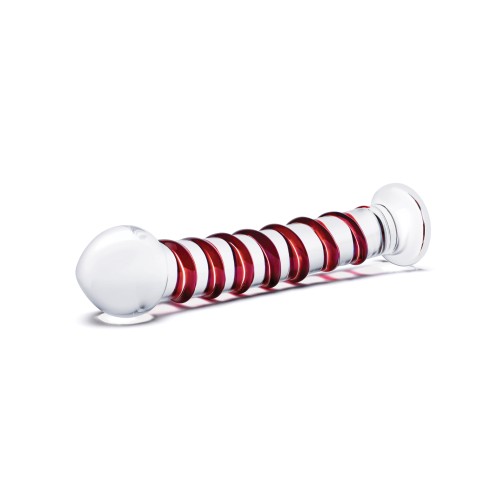 Glas 10 Inch Mr. Swirly Dildo - Red