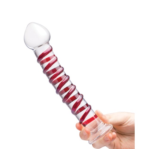 Glas 10 Inch Mr. Swirly Dildo - Red