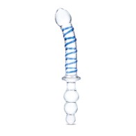 Dildo Cristal Doble Puntas 10" - Azul