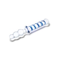 Dildo Cristal Doble Puntas 10" - Azul