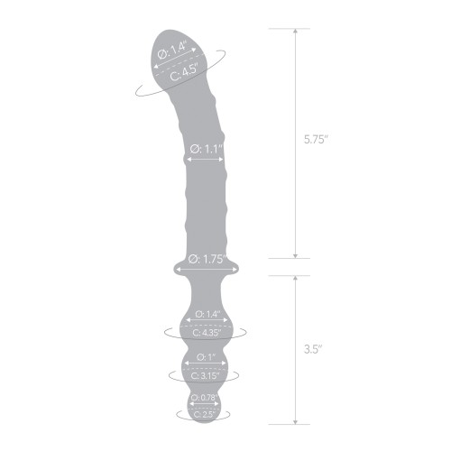 Glas 10" Twister Dual Ended Dildo - Blue