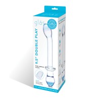 Glas 9.5" Double Play Dual Ended Dildo - Clear