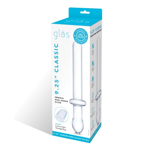 Glas 9.25 Classic Smooth Dual Ended Dildo Clear