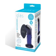 Glas 4 Inch Rechargeable Vibrating Plug Blue