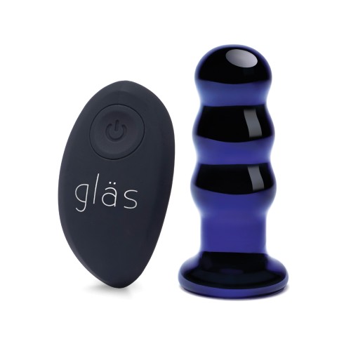 Glas 3.5 Rechargeable Vibrating Butt Plug - Blue