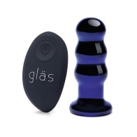 Plug Anal Vibrante Recargable Glas 3.5 - Azul