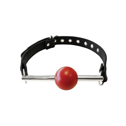 Leather Ball Gag with Stainless Steel Rod