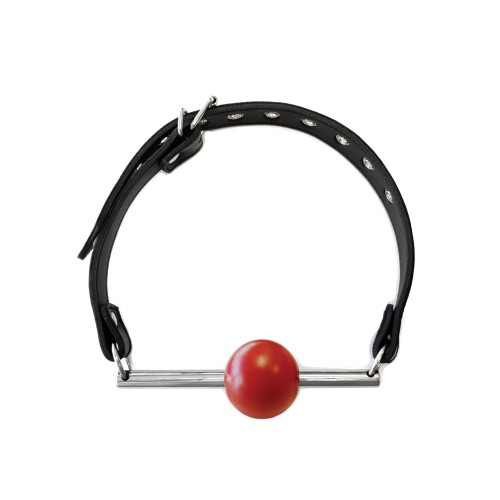 Leather Ball Gag with Stainless Steel Rod