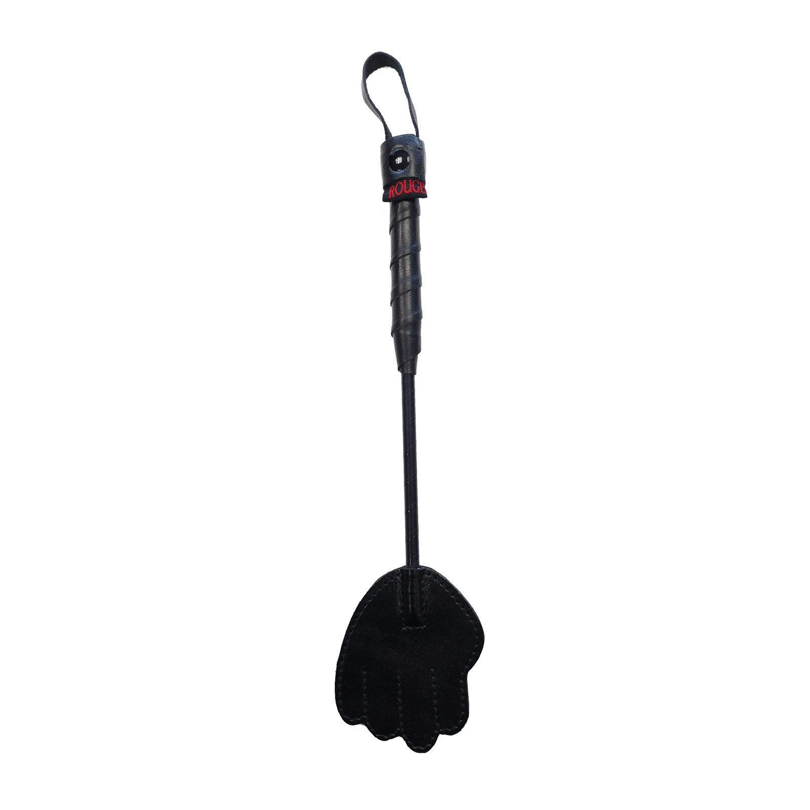 Rouge Mini Leather Hand Paddle - Black