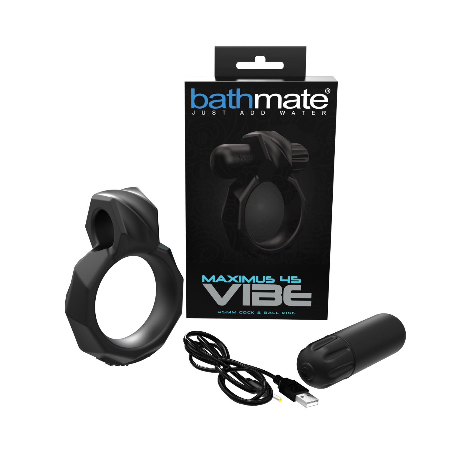 Anillo Cock Bathmate Maximus Vibe 45 - Negro