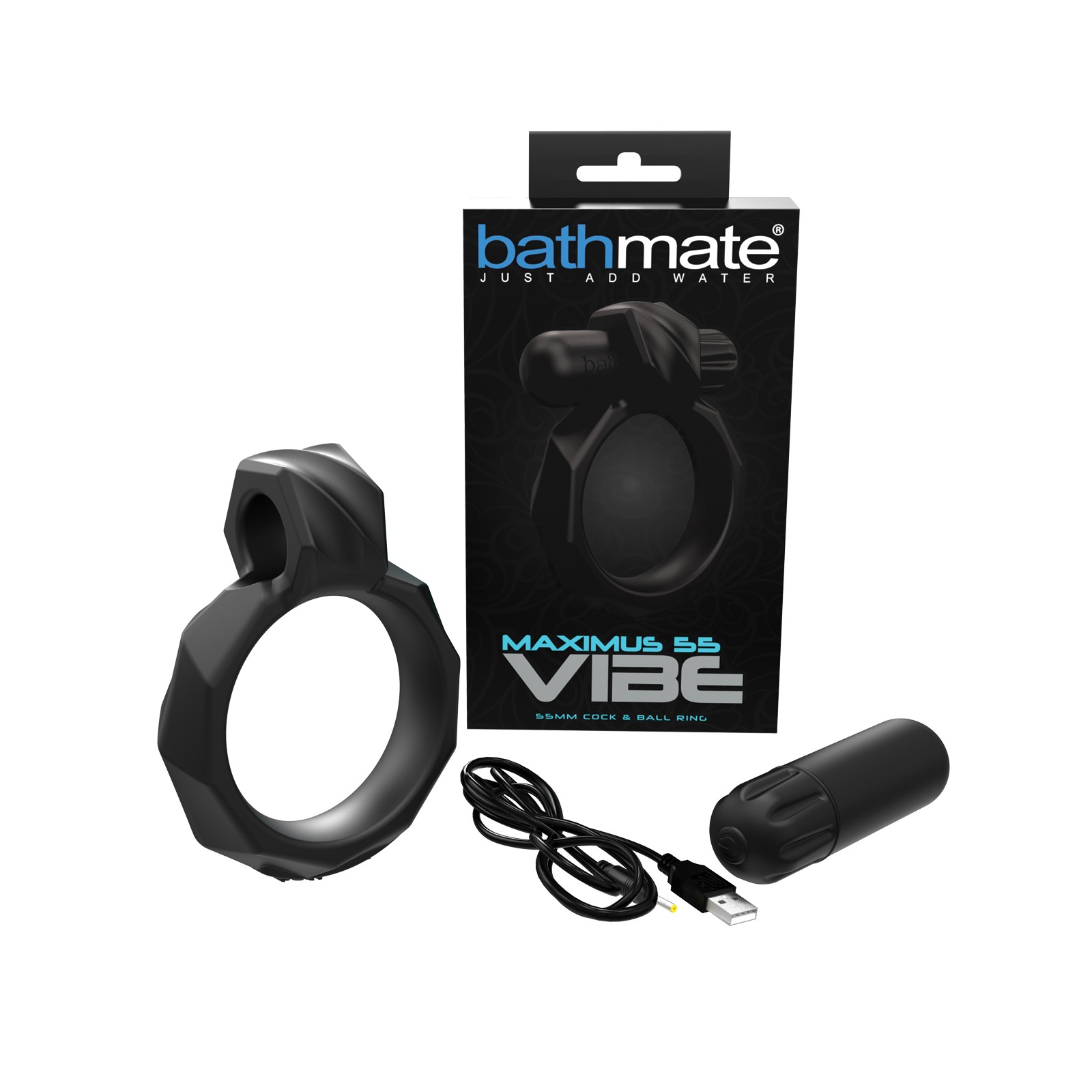 Bathmate Maximus Vibe 55 Anillo para el Pene Negro