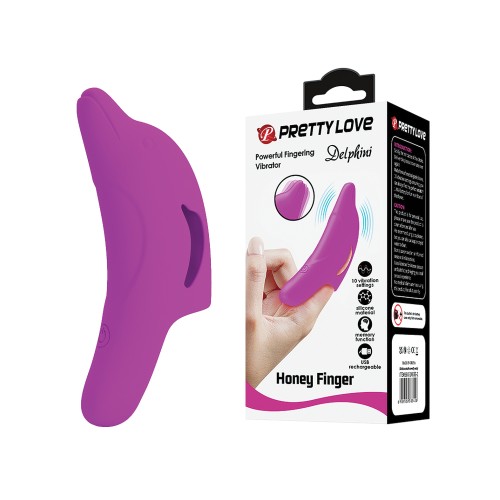 Pretty Love Delphini Dolphin Finger Vibe Fuchsia