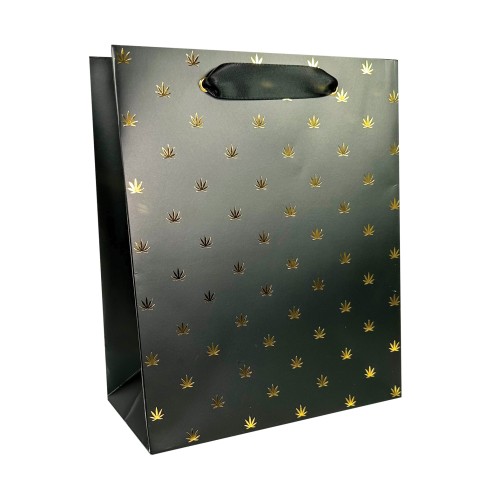 Polka Pot Black Gold Gift Bag