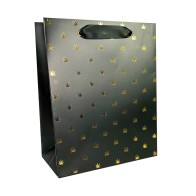 Polka Pot Black Gold Gift Bag