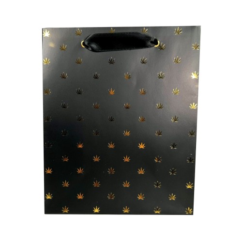 Polka Pot Black Gold Gift Bag