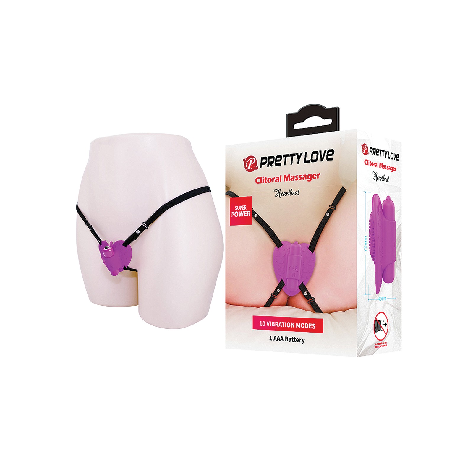 Vibrador Strap-On Pretty Love Heartbeat