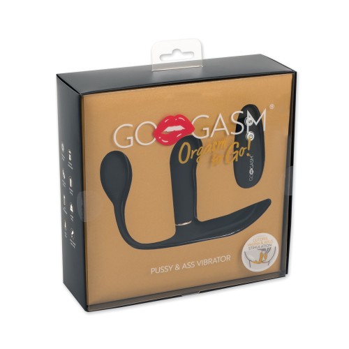 Vibrador GoGasm Pussy & Ass - Negro