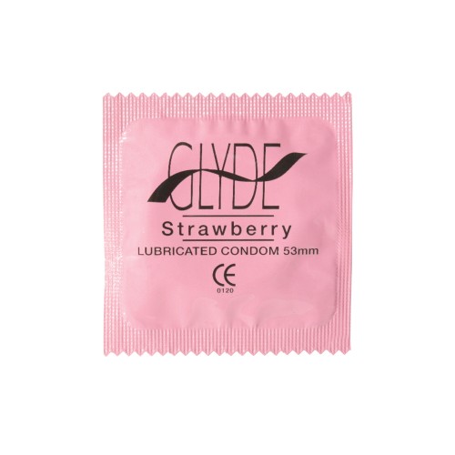 Glyde Strawberry Organic Condoms Pack of 4