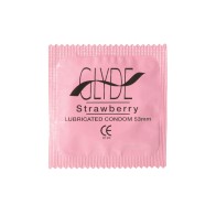 Condones Orgánicos Glyde Sabor Fresa Paquete de 4