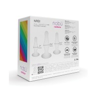 Nobu Rainbow Silicone Plug Set Blue - Embrace Anal Play