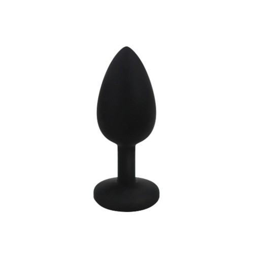 Nobu Fetish Small Silicone Plug with Jewels - Black