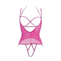 Teddy Transparente Angelina - Hot Pink