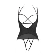 Angelina Sheer Mesh Underbust Teddy for Seductive Style