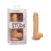 Studs Dual Density Silicone Dildo Ivory 5"