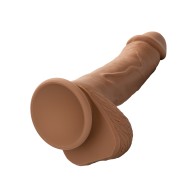 Studs Dual Density Silicone 5 Dildo Brown