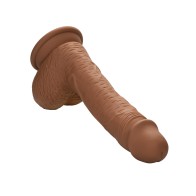 Dildo de Silicona Densidad Doble Studs 6.25" - Marrón