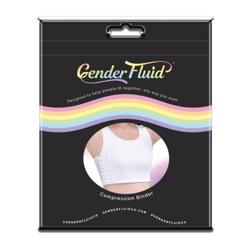 Gender Fluid Chest Compression Binder - M White