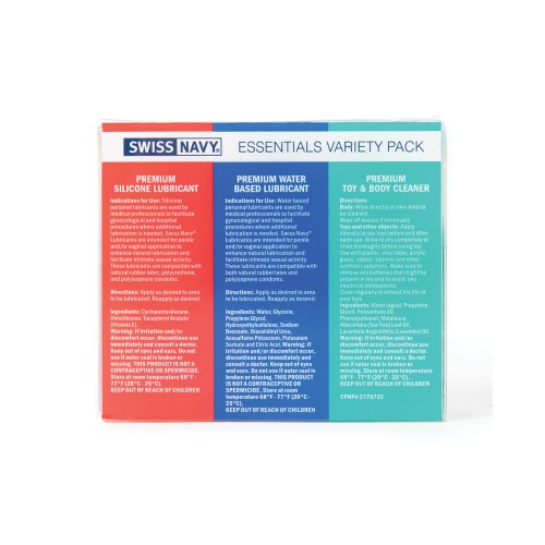 Swiss Navy Essentials Variety Pack of Lubricants