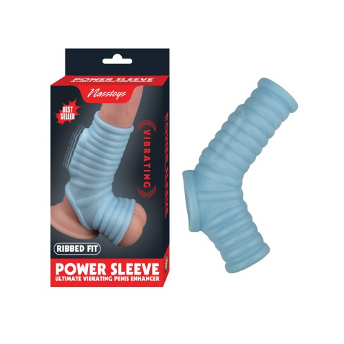 Vibrating Power Sleeve Ribbed Fit Blue