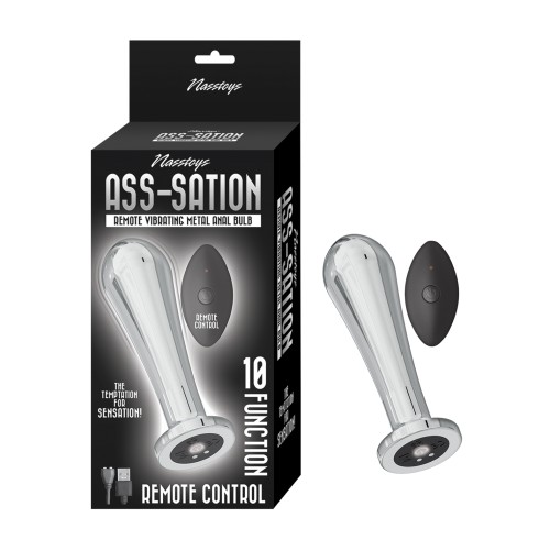 Ass-sation Remote Vibrating Metal Anal Bulb Silver