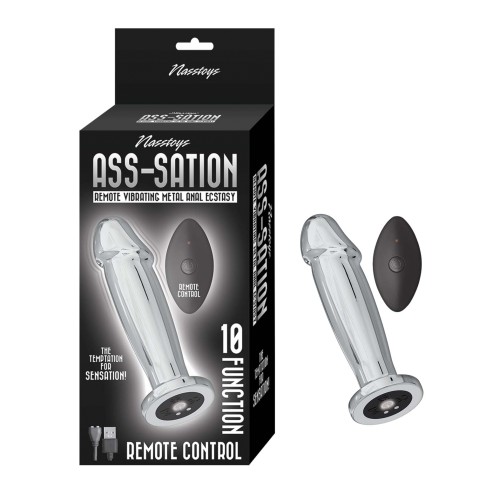 Plug Anal Vibrante Remoto de Metal Ass-sation