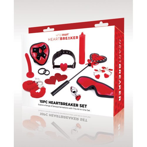 Set WhipSmart Heartbreaker de 10 piezas Negro/Rojo