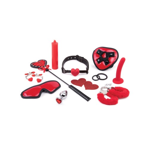 Set WhipSmart Heartbreaker de 10 piezas Negro/Rojo