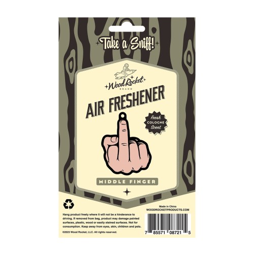 Peach Middle Finger Air Freshener for Freshness