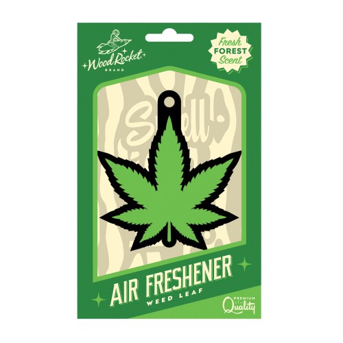 Wood Rocket Green Leaf Air Freshener Fresh Forest Scent