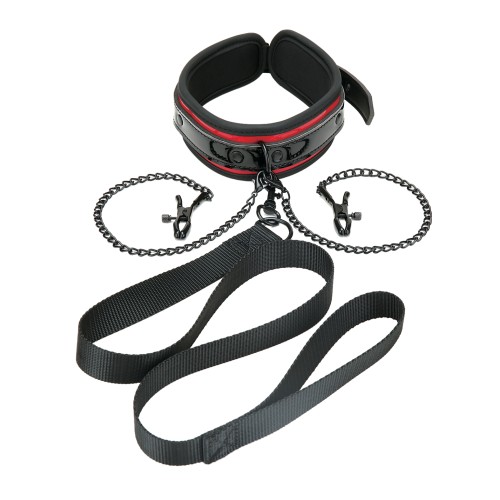 WhipSmart Heartbreaker Collar and Leash Set - BDSM Starter Kit