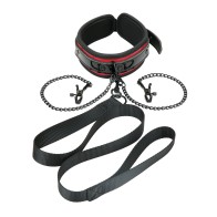 WhipSmart Heartbreaker Collar and Leash Set - BDSM Starter Kit