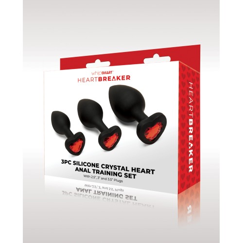 WhipSmart Heartbreaker Set de 3 pcs Negro Rojo