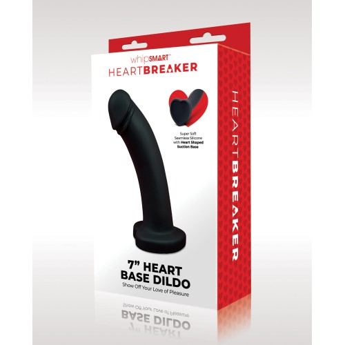 Dildo WhipSmart Heartbreaker de 7" Negro/Rojo