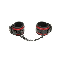 Heartbreaker Deluxe Love Cuffs - Black/Red