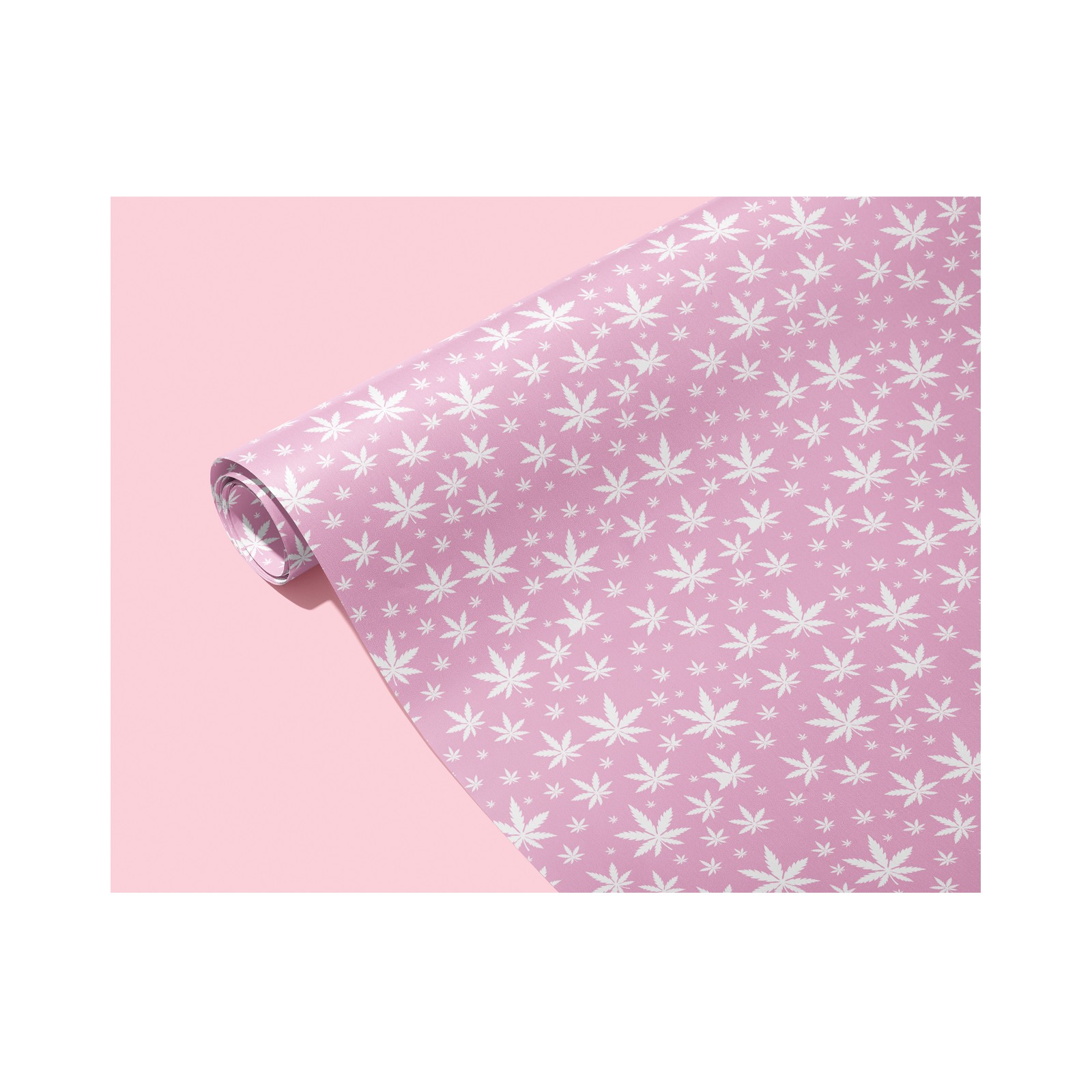 Pink Pot Leaf Gift Wrapping Paper