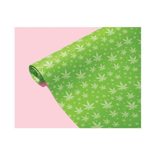 Green Pot Leaf Wrapping Paper