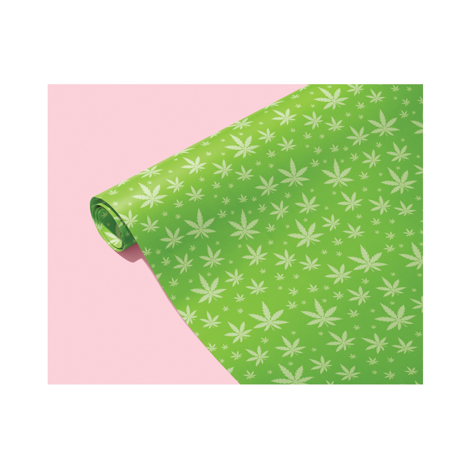 Green Pot Leaf Wrapping Paper