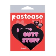 Pastease Premium Heart Let's Do Butt Stuff Black/Pink