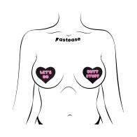 Pastease Premium Heart Let's Do Butt Stuff Black/Pink