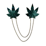 Chains Disco Weed Leaf Nipple Pasties for Bold Style